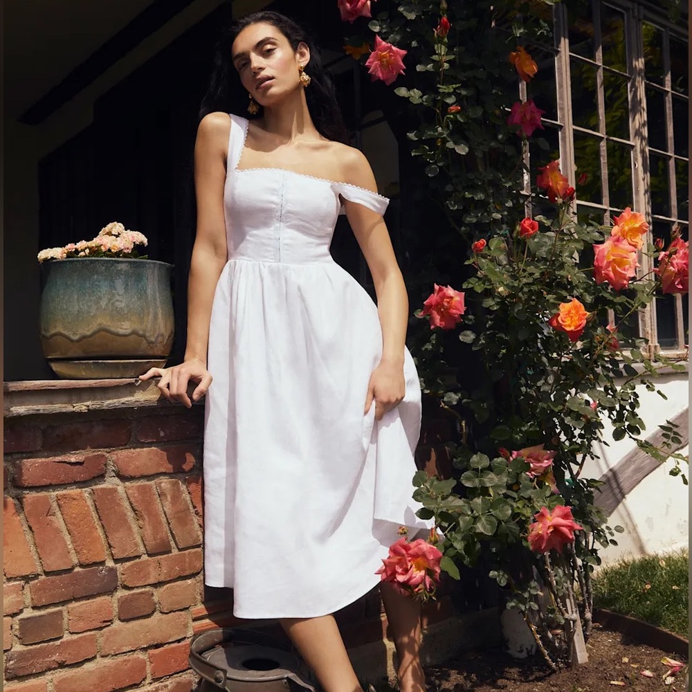 Reformation Tagliatelle Linen Dress